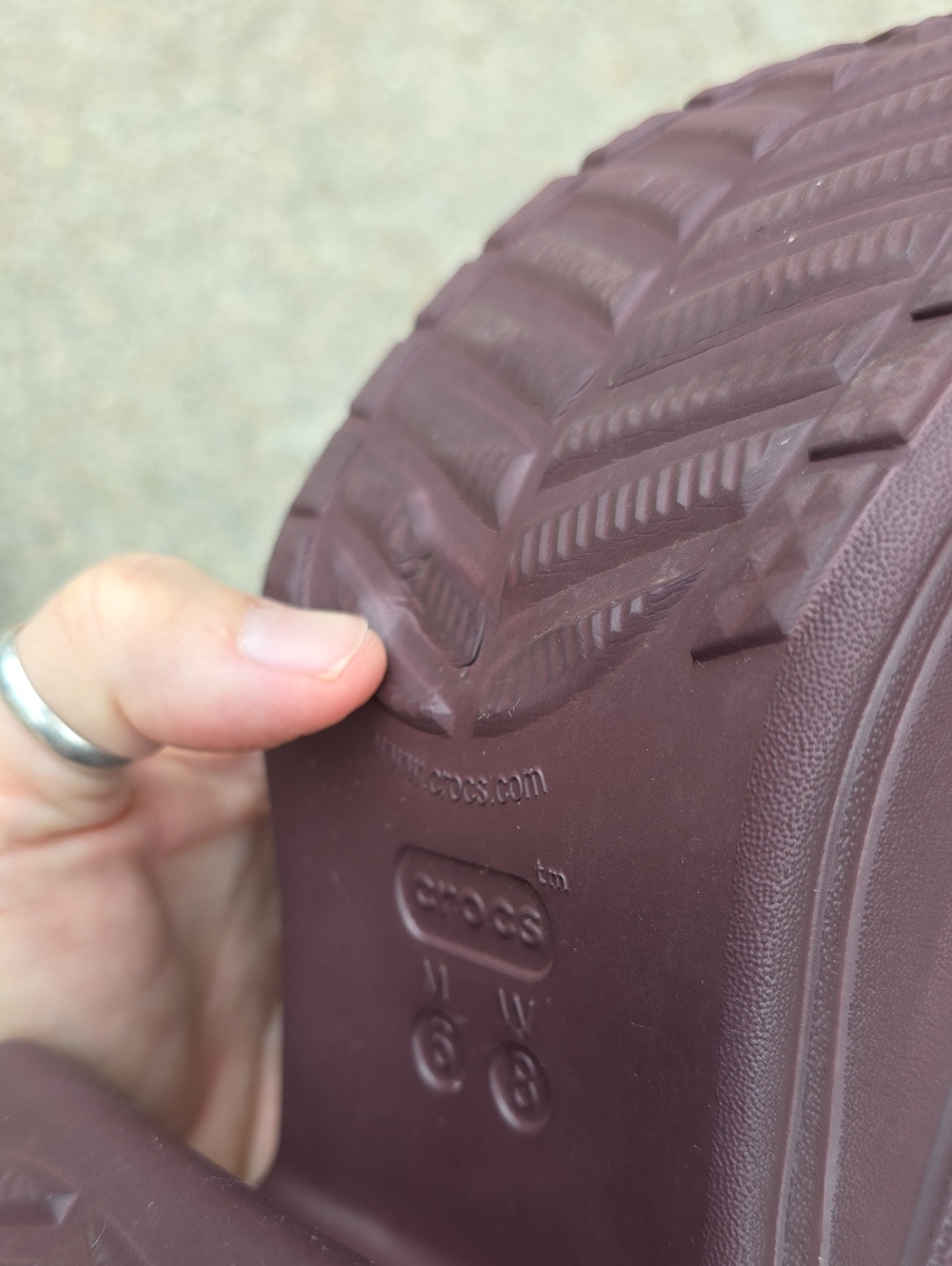 Crocs Siren Chain Platform Chunky Dark Cherry Clogs Size 8 - Picture 12 of 12